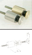 Glass glazing counter sunk dot