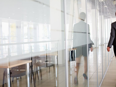 Office glass installation
